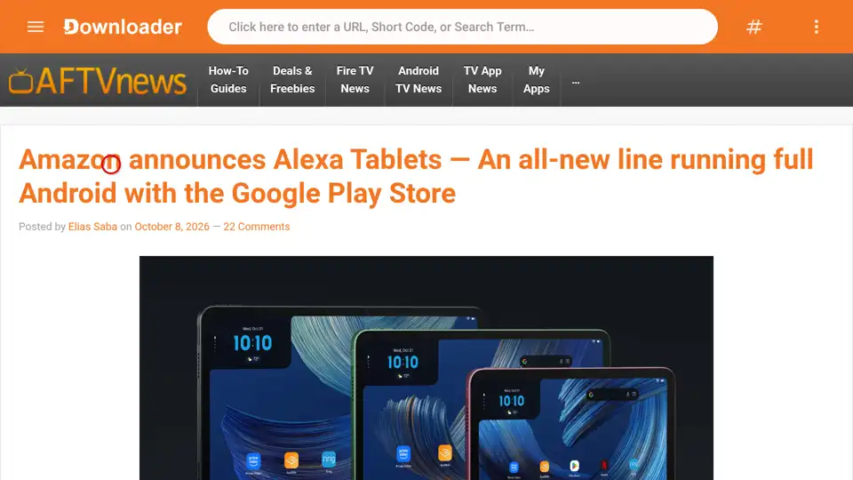 Install the app with Downloader by AFTVnews, shown on the app
