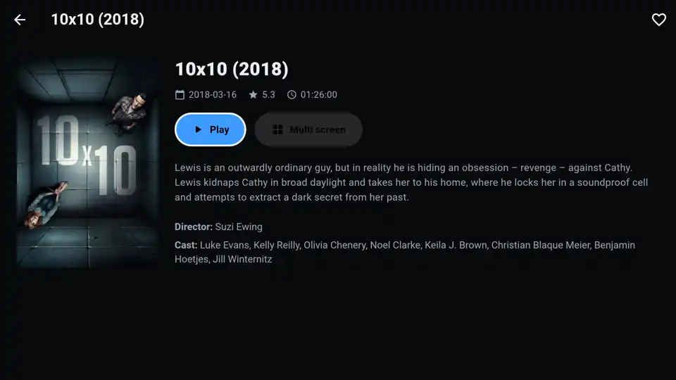 Watch four channels at once, shown on the app
